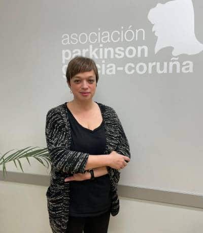 Mila Oreiro en la asociación párkinson Galicia Coruña