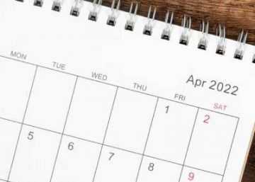 Calendario con 11 de abril de 2022, Día del Párkinson 2022