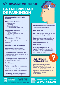 Flyer de la Federación Española de Párkinson sobre síntomas no motores